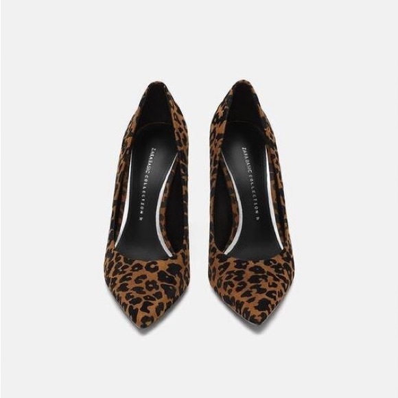 Zara leopard printed high heeled shoes NWT - Picture 2 of 3